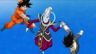 Whis using Autonomous Ultra Instinct to easily block both Goku and Vegeta (Image via Toei Animation)